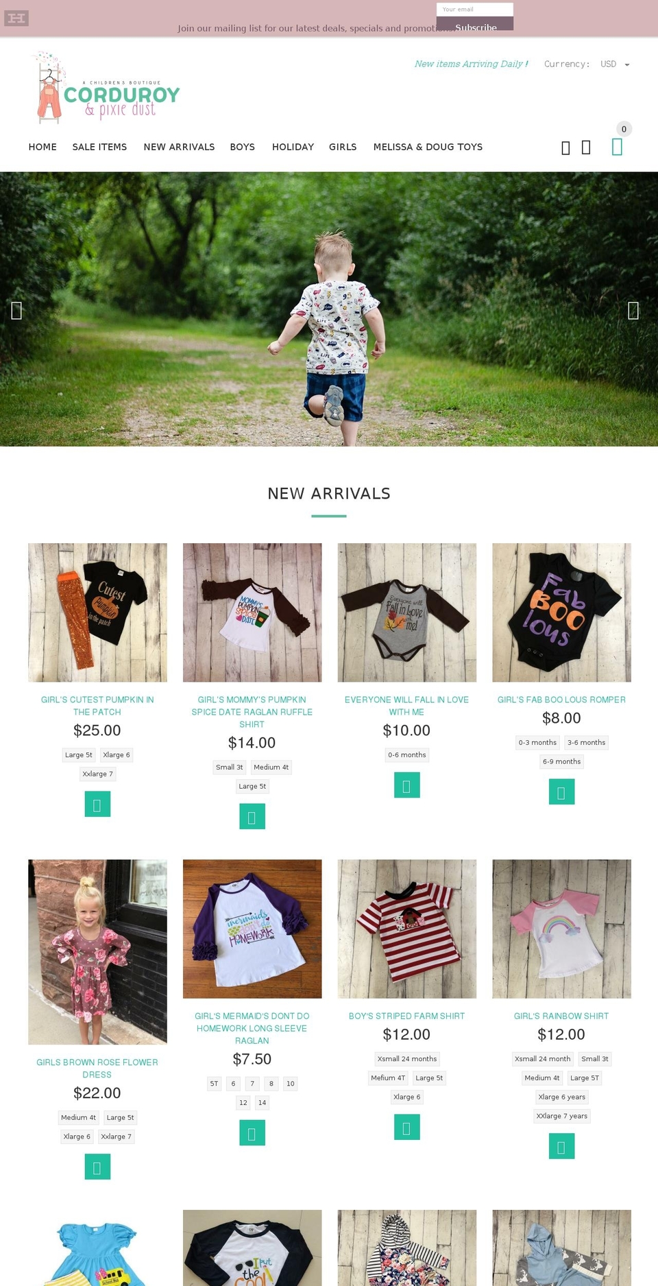 install-me-yourstore-v2-1-8 Shopify theme site example corduroynpixiedust.com