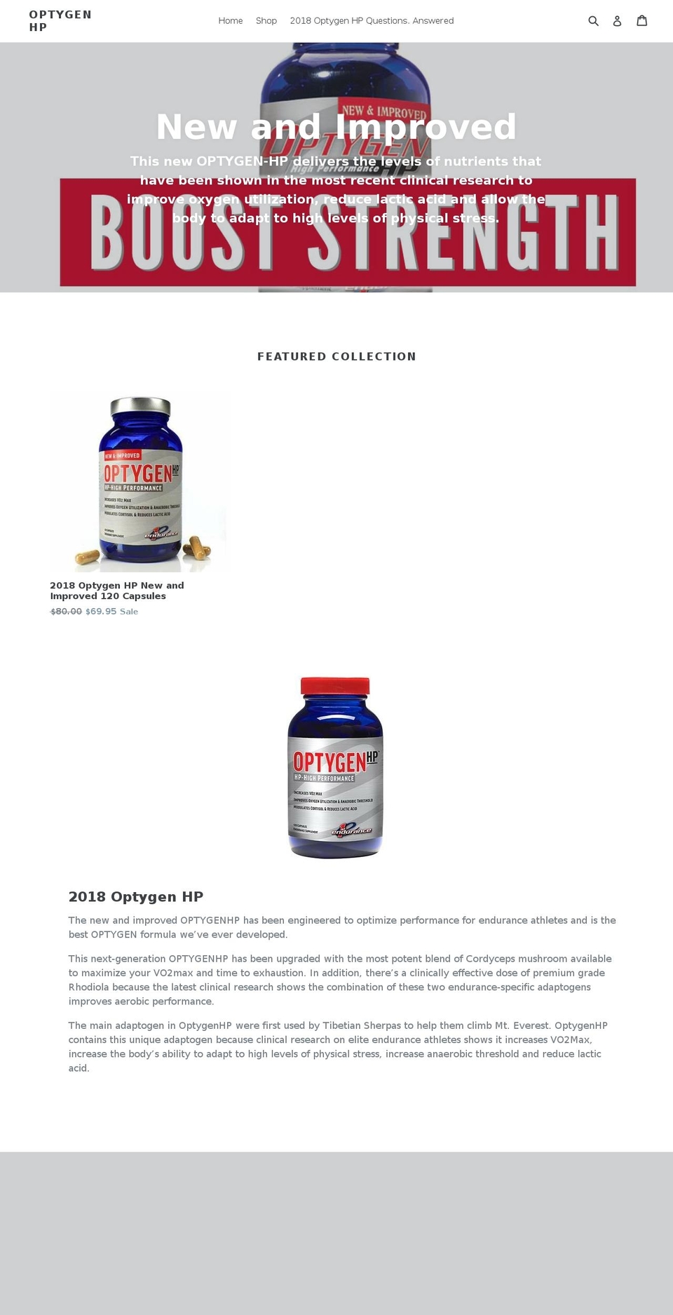 cordygenvo2.com — Shopify storefront screenshot