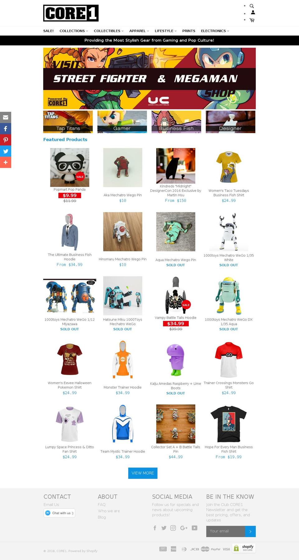 core1.io shopify website screenshot