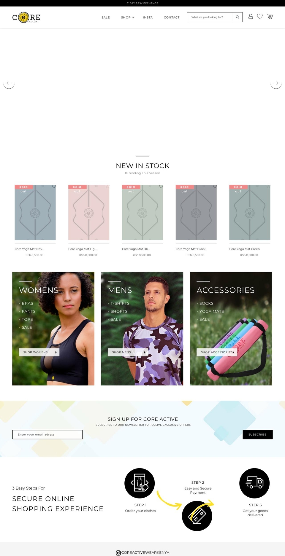 coreactivewearkenya.com shopify website screenshot