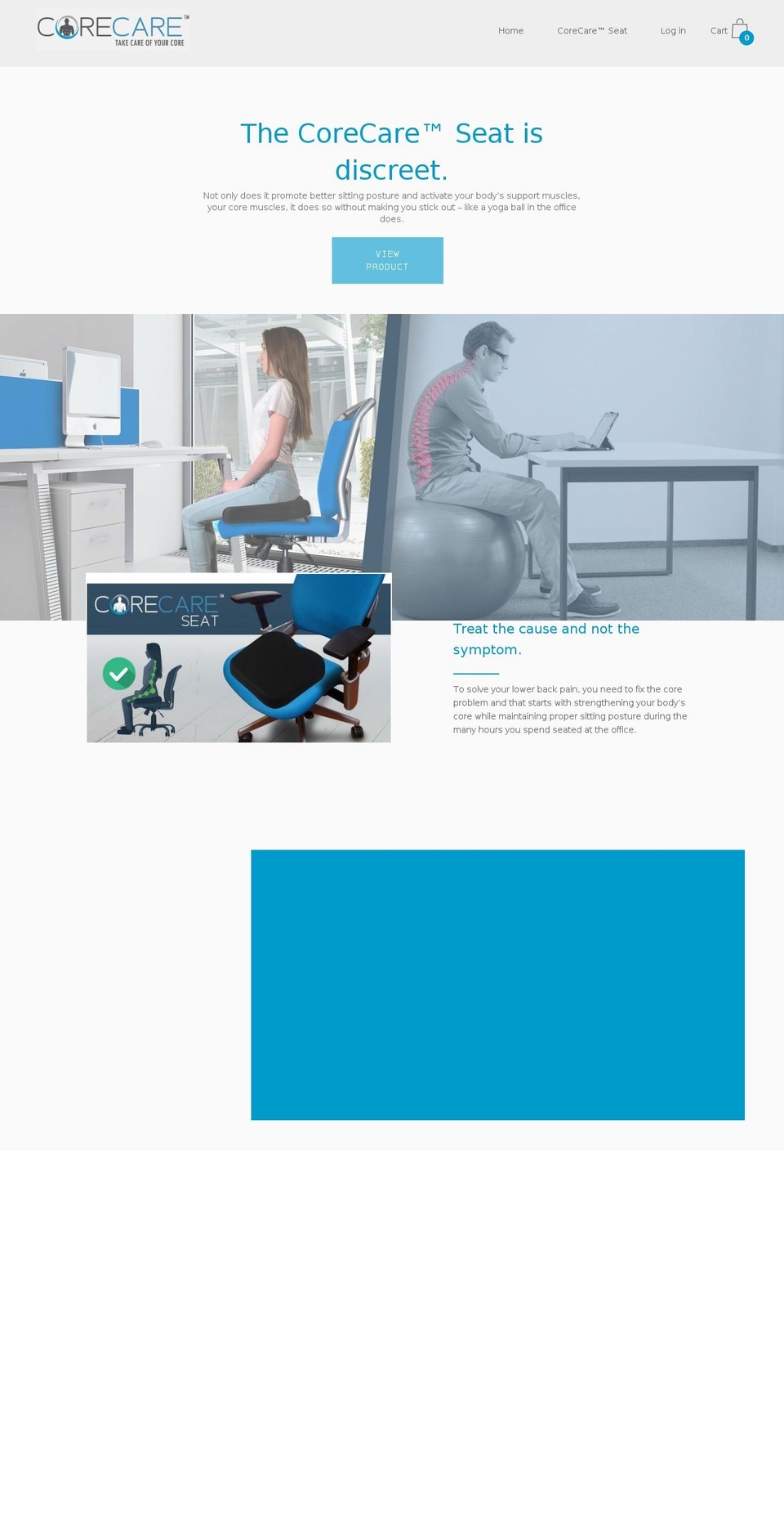 corecareseat.com shopify website screenshot