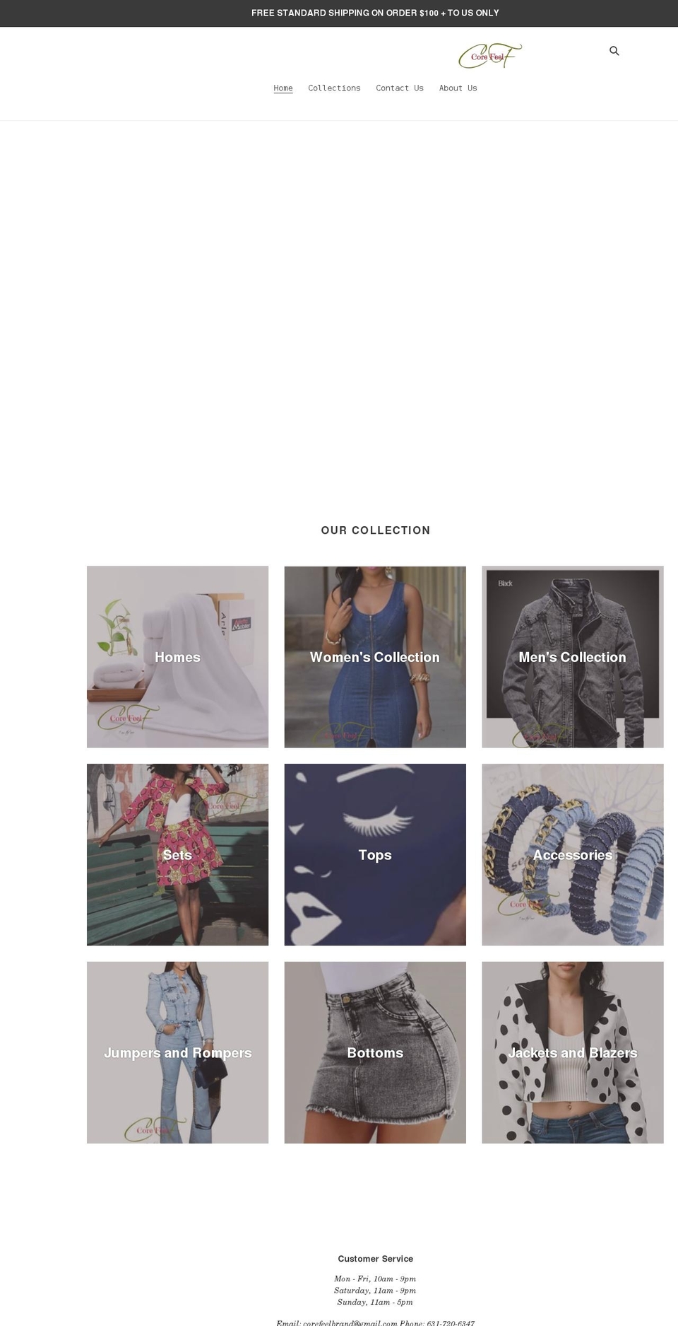 corefeel.com shopify website screenshot