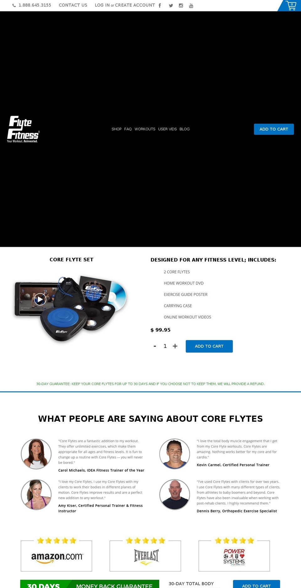 coreflyte.com shopify website screenshot