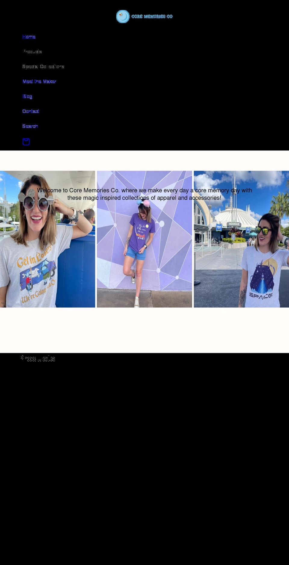 corememoriesco.com — Shopify storefront screenshot