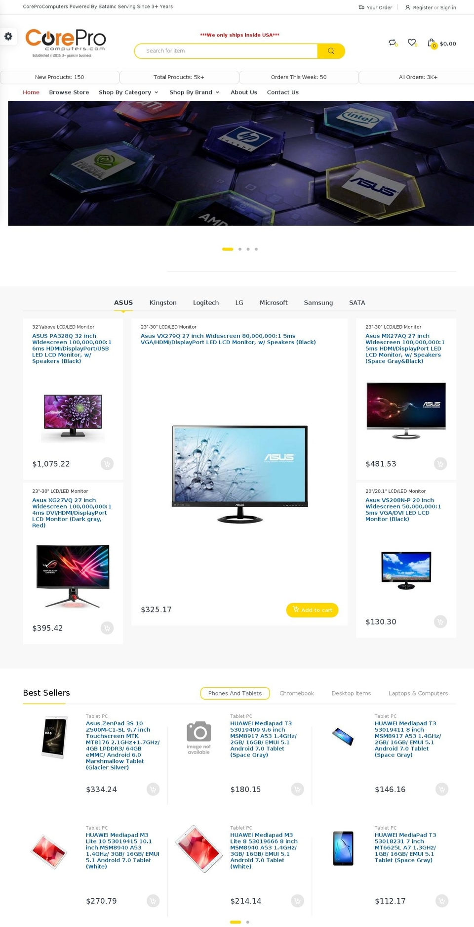 electro-v3-0-home-1 Shopify theme site example coreprocomputers.com