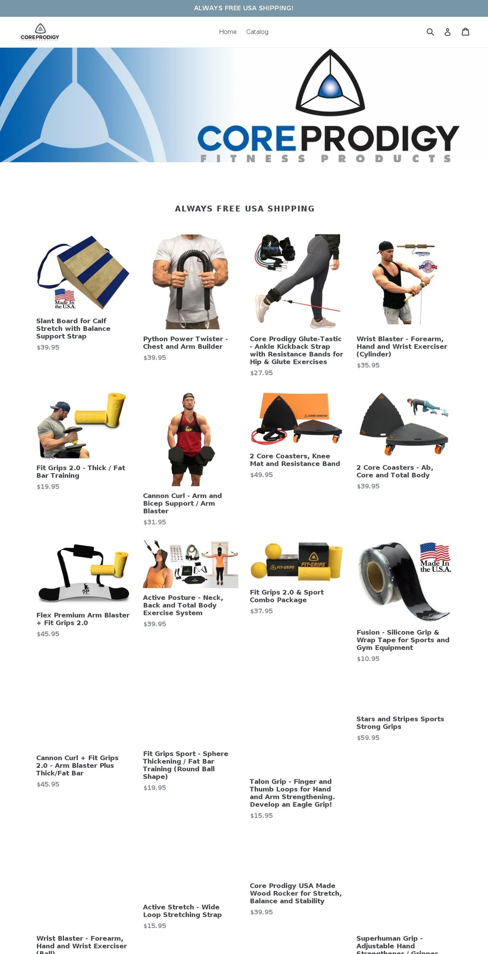 coreprodigy.com shopify website screenshot