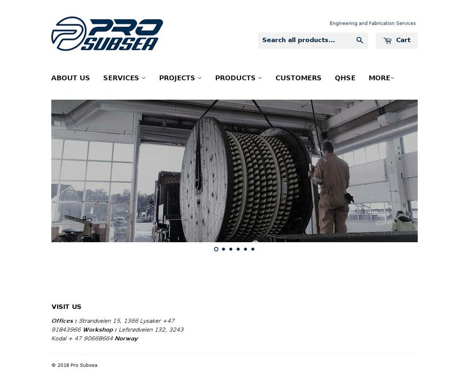 coresubsea.com — Shopify storefront screenshot
