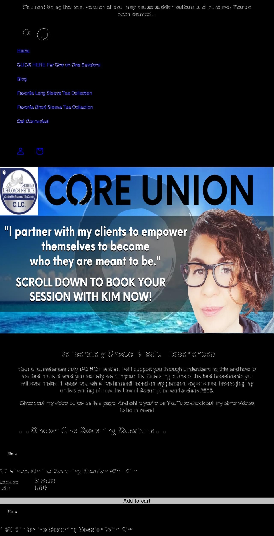 coreunion.com shopify website screenshot
