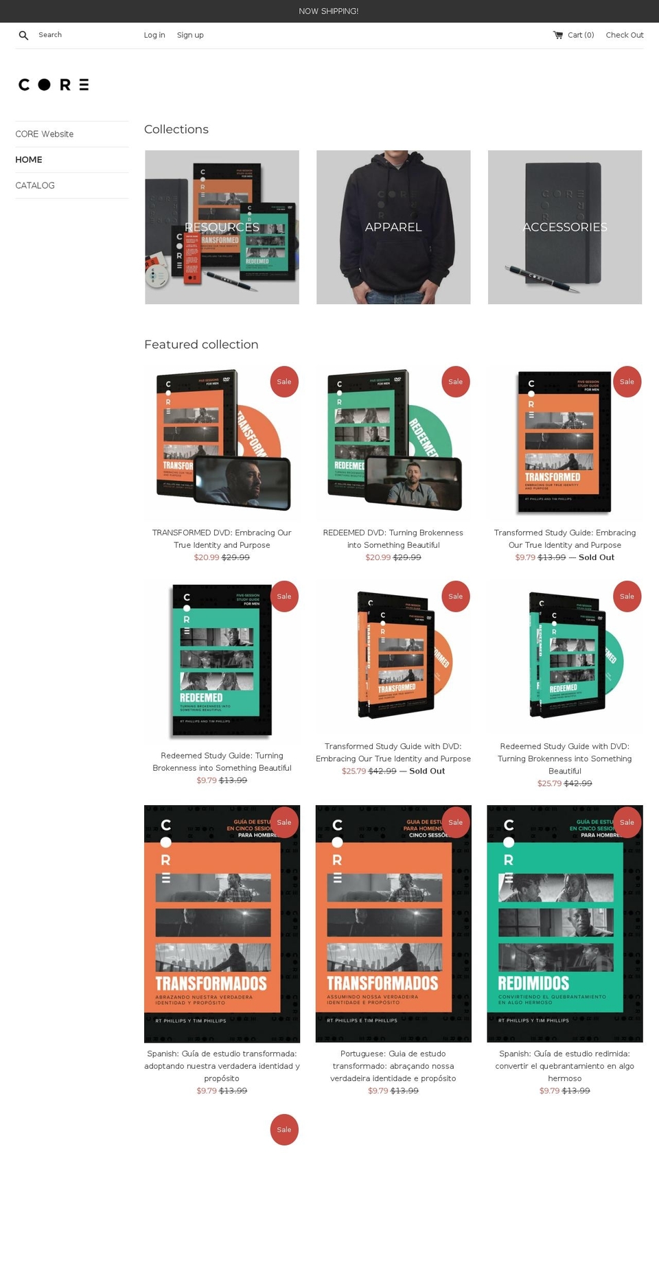 coreunites.myshopify.com shopify website screenshot