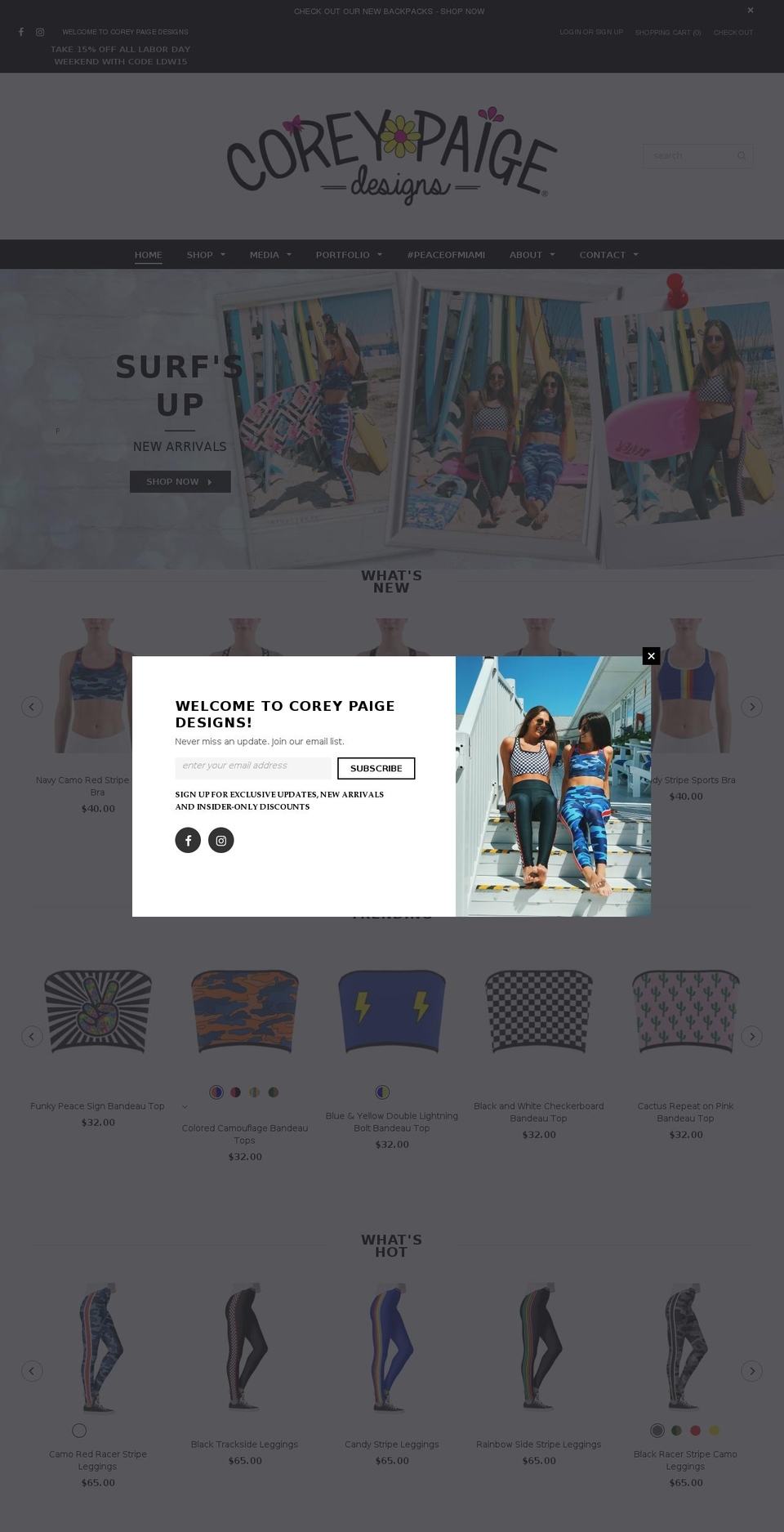 coreypaigedesigns.com — Shopify storefront screenshot