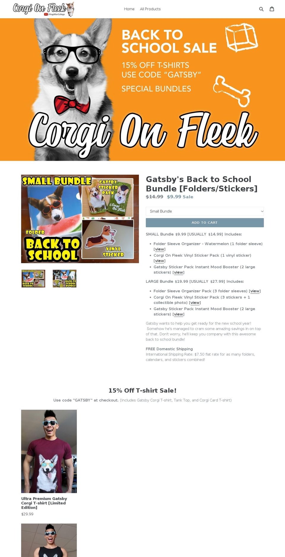 corgi-on-fleek.myshopify.com shopify website screenshot