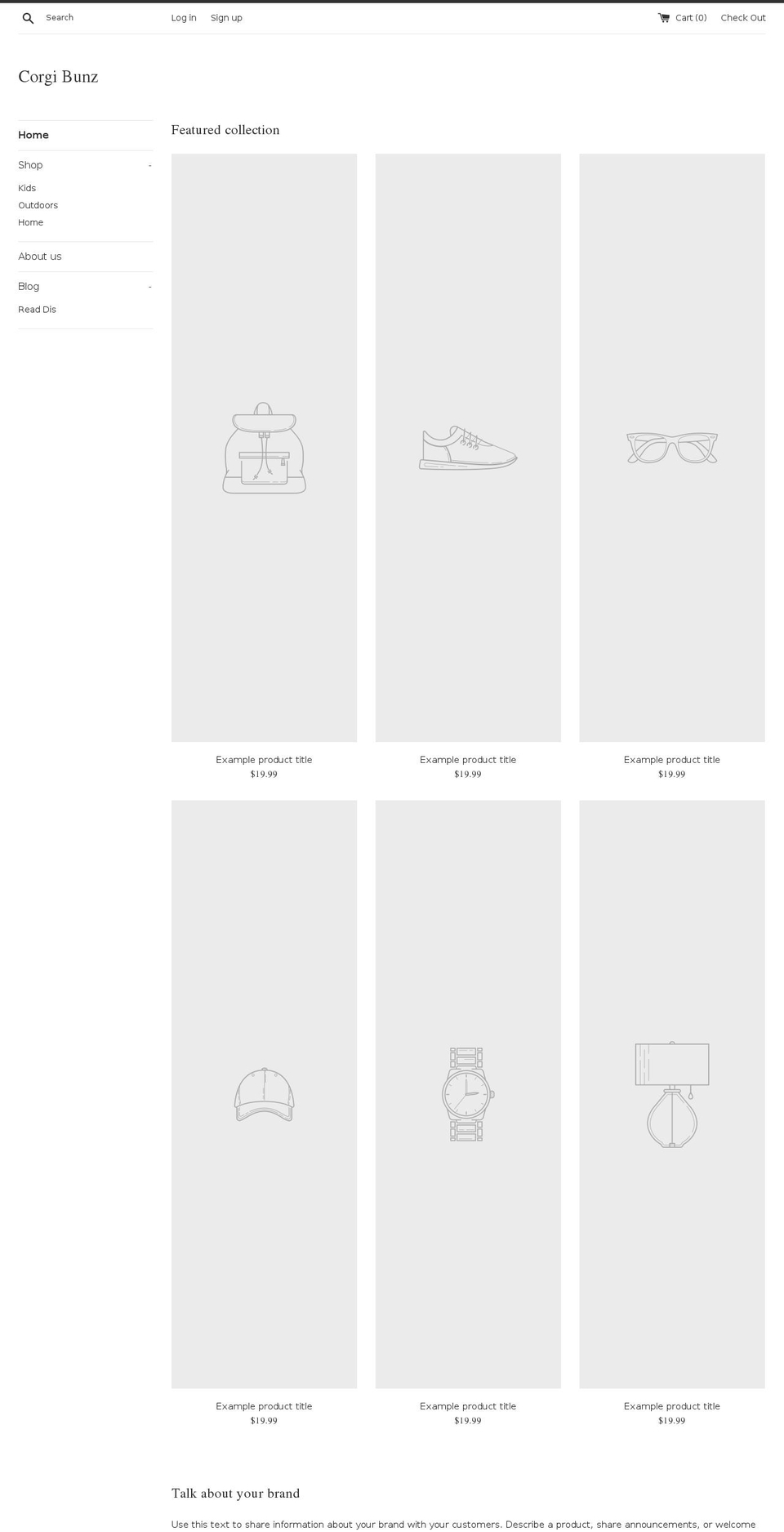 corgibunz.com — Shopify storefront screenshot
