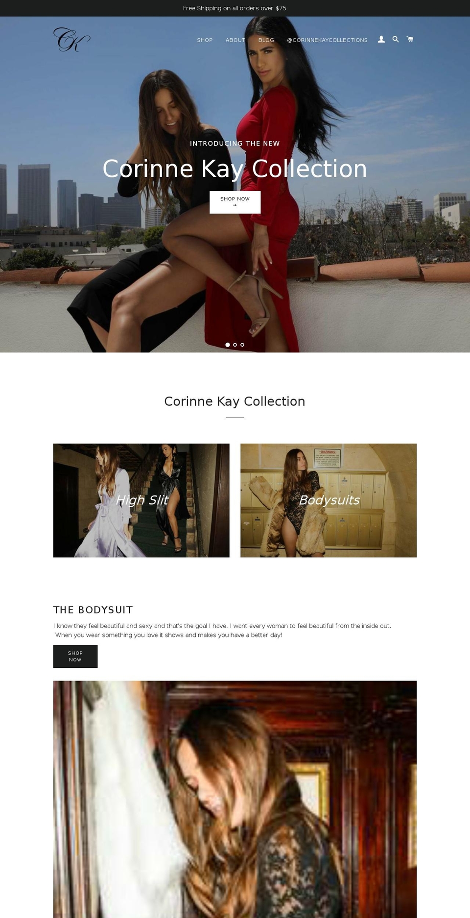 corinnekay.com shopify website screenshot