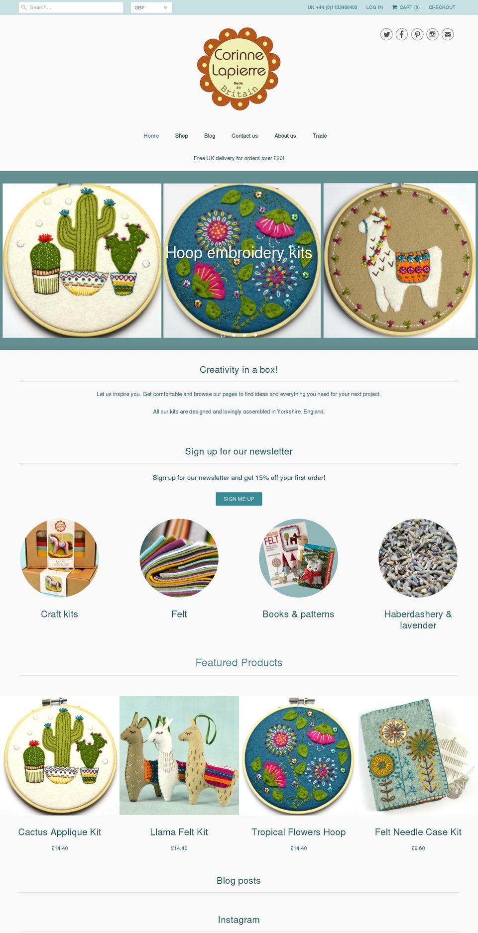 corinnelapierre.com shopify website screenshot