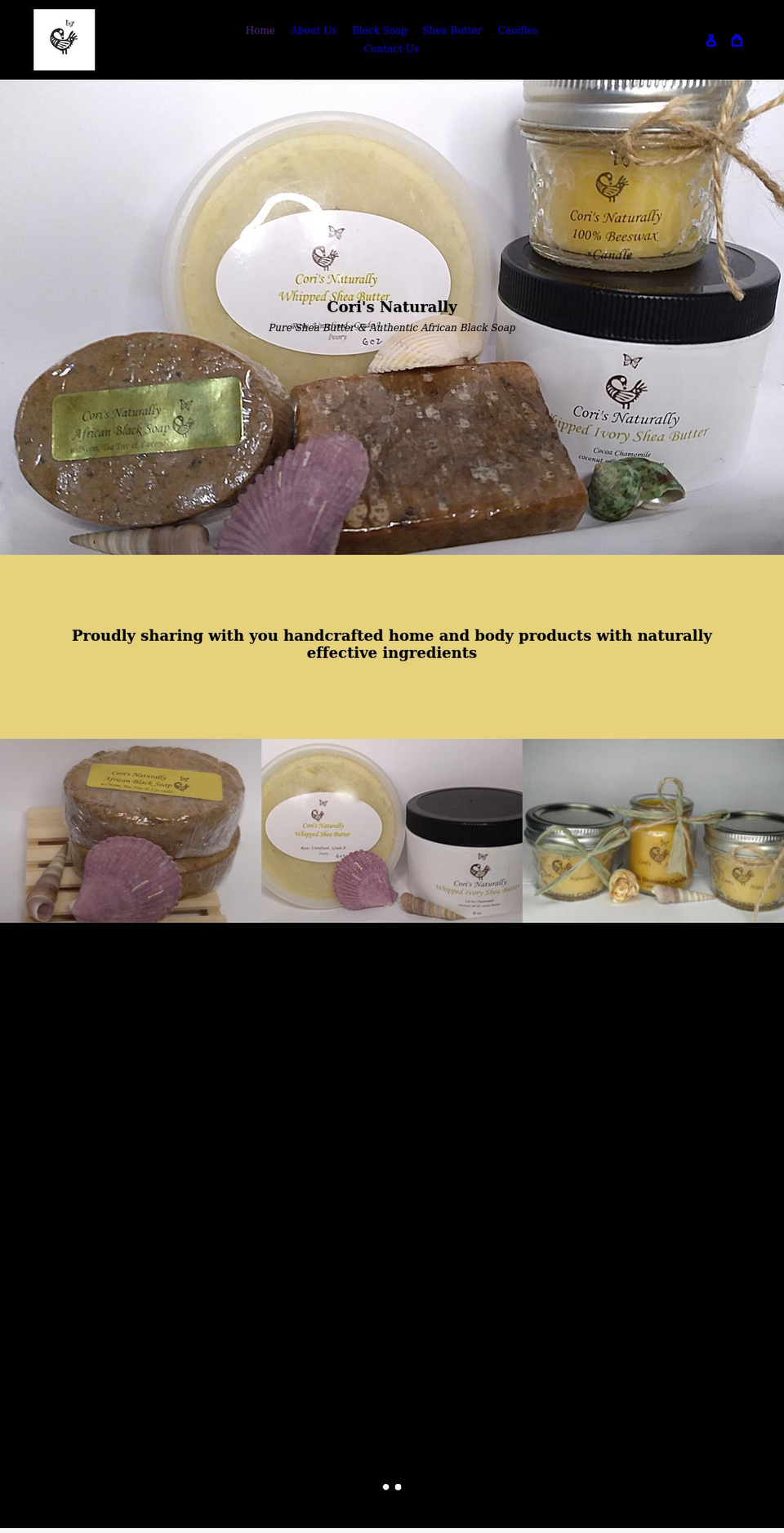 corisnaturally.com shopify website screenshot