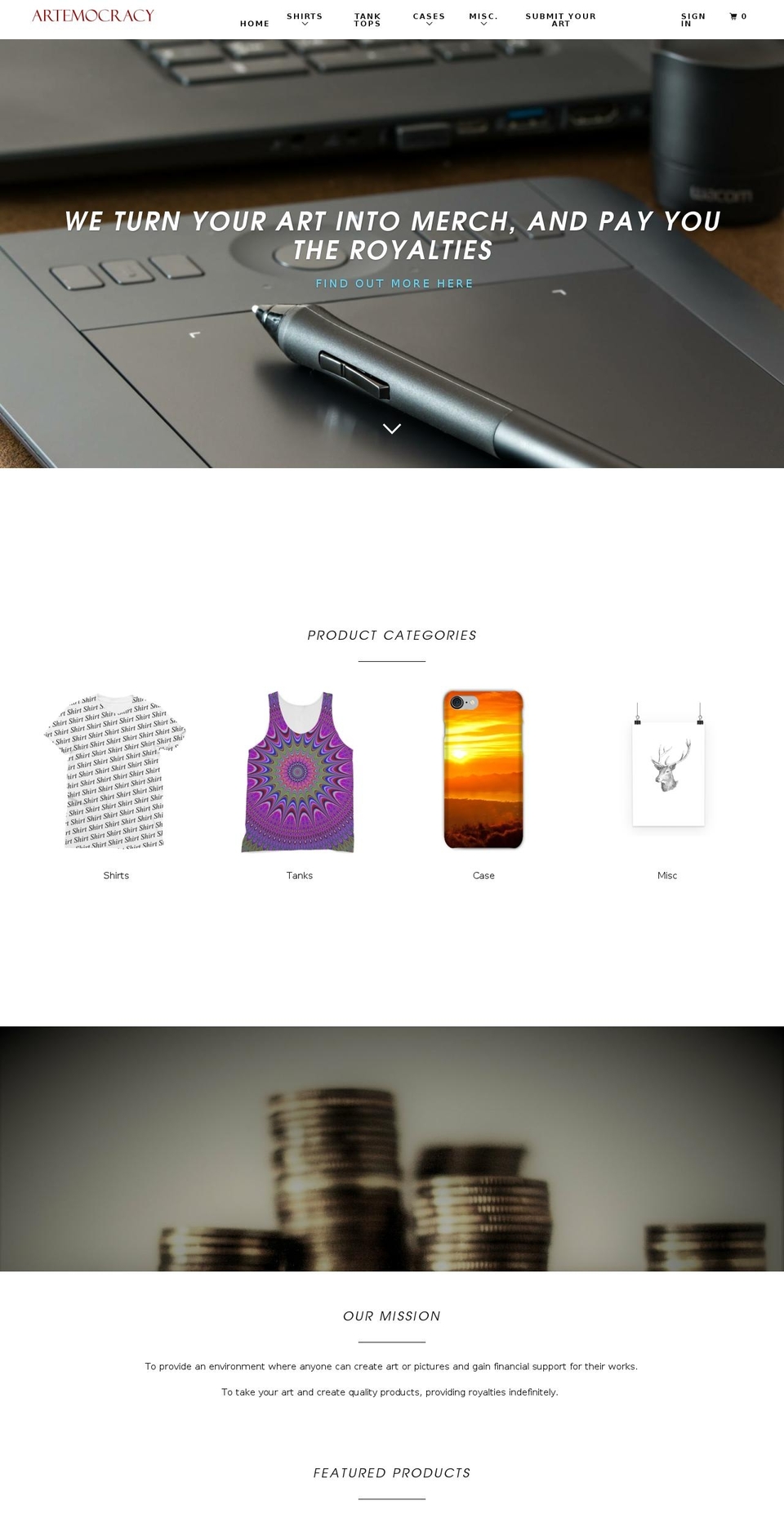 coriumcounty.com — Shopify storefront screenshot