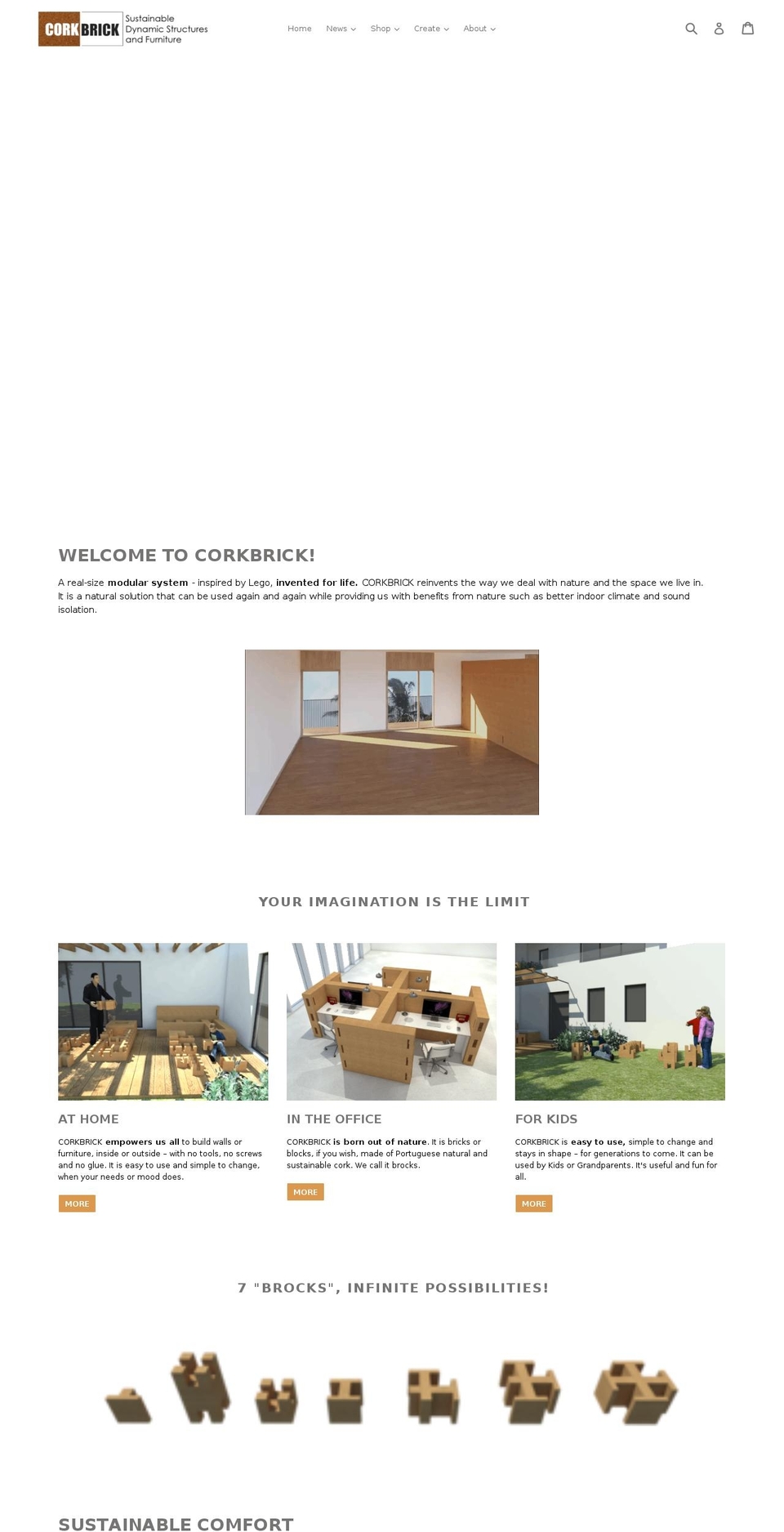 corkbrick.com — Shopify storefront screenshot