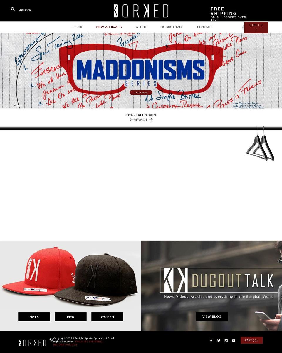corkedbaseball.com shopify website screenshot