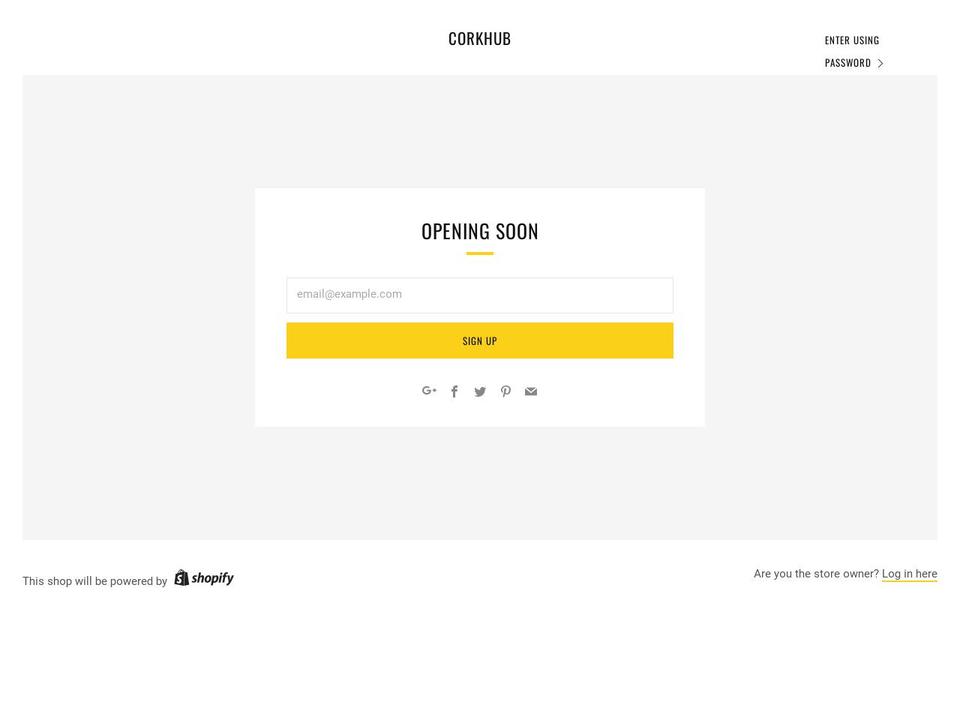 corkhub.co.uk shopify website screenshot