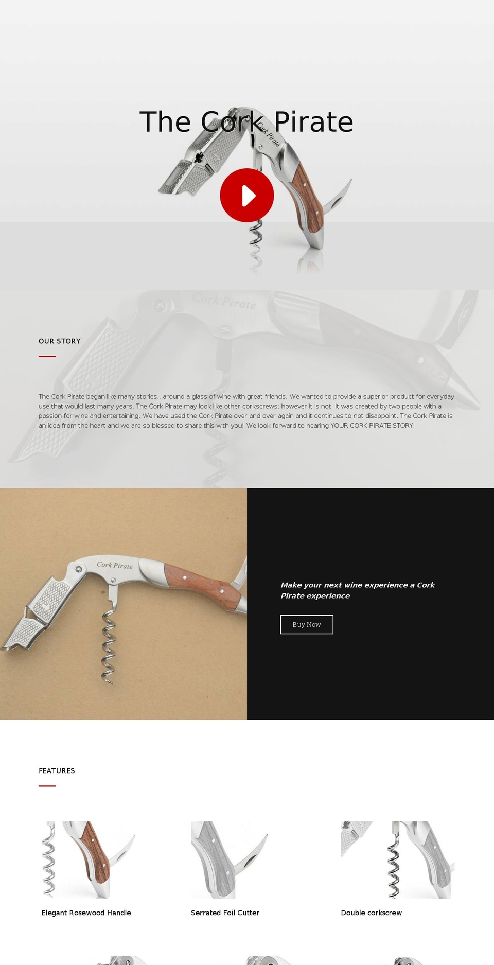 corkpirate.com — Shopify storefront screenshot