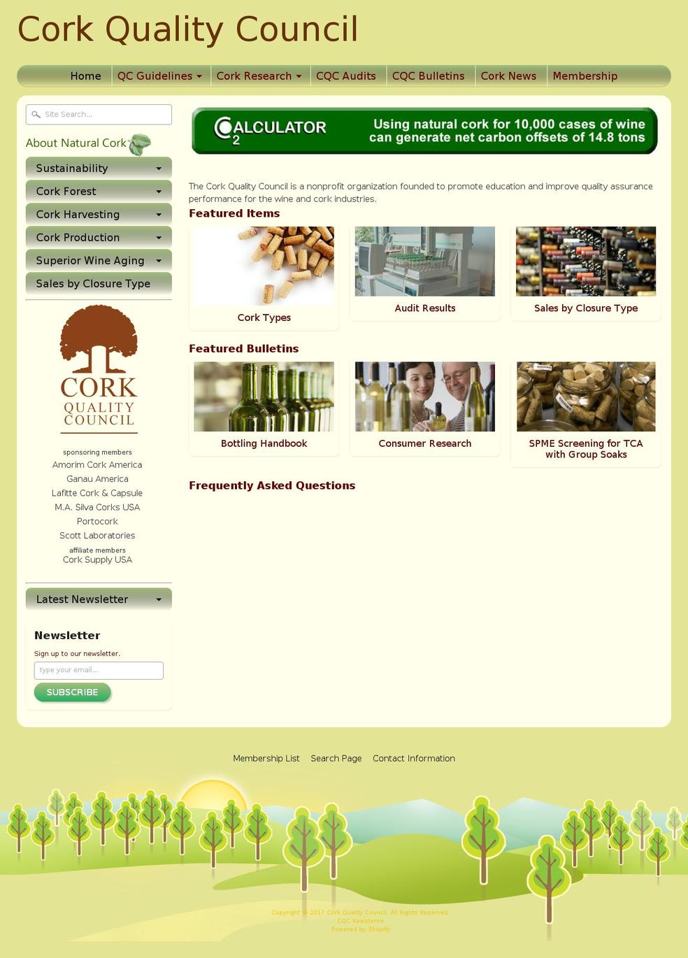 corkqc.com shopify website screenshot