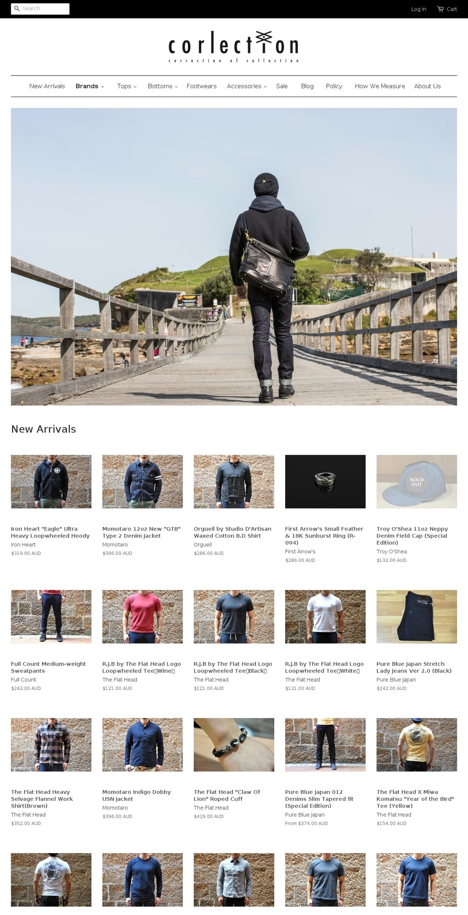 corlection.com shopify website screenshot