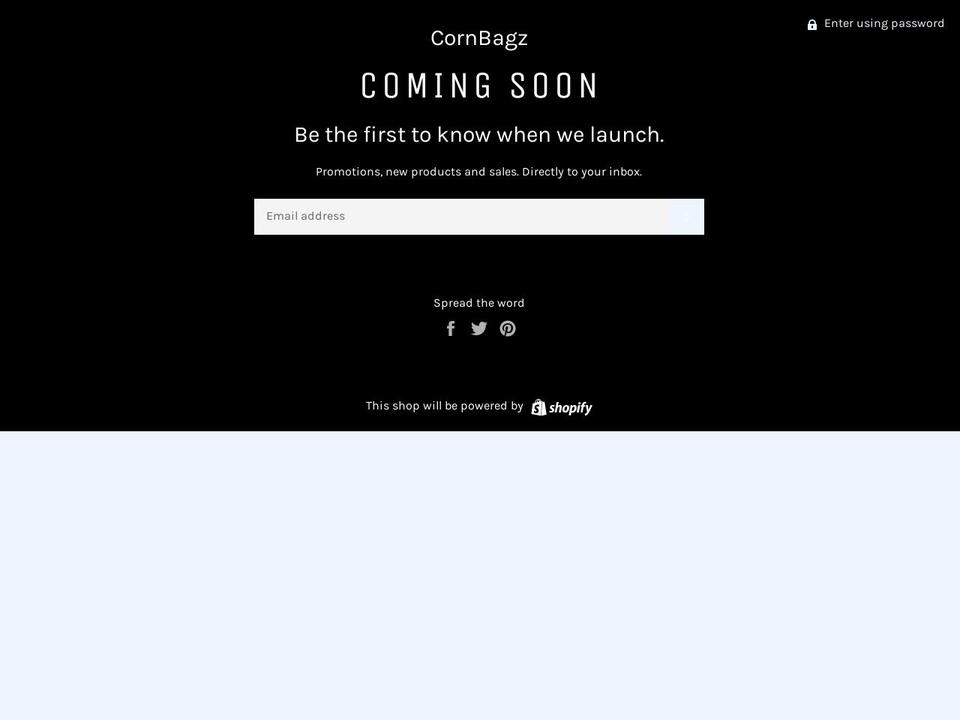 cornbagz.com — Shopify storefront screenshot