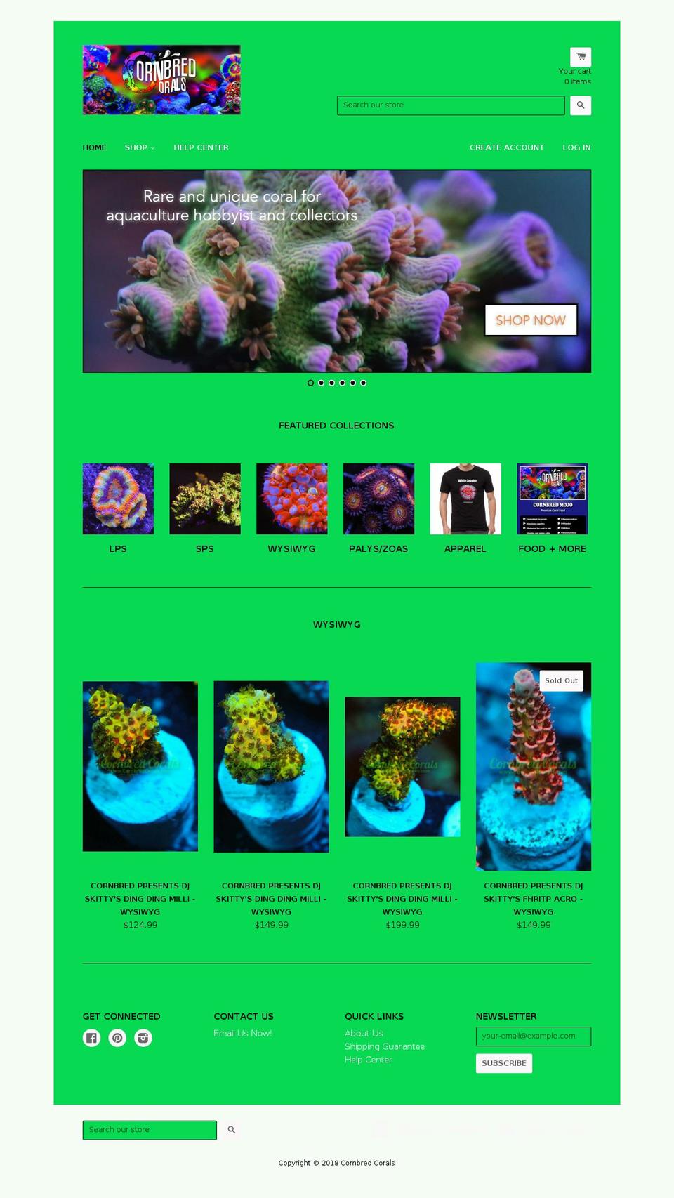 cornbreadcorals.com — Shopify storefront screenshot