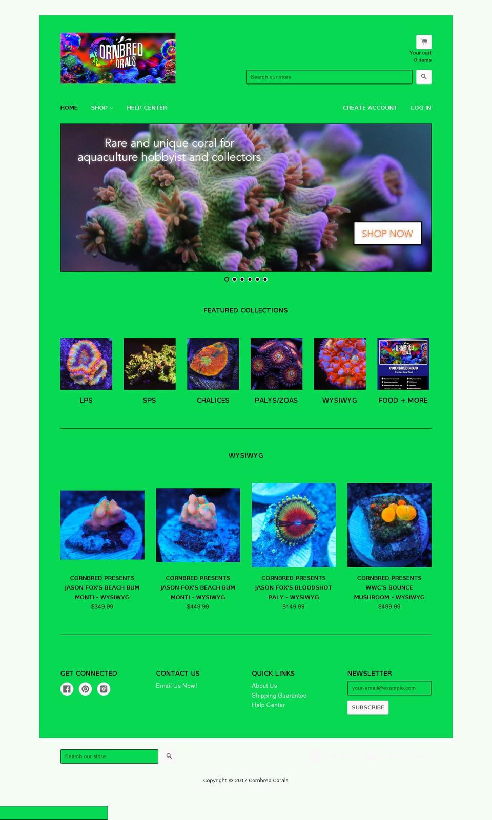 cornbredfrags.com shopify website screenshot