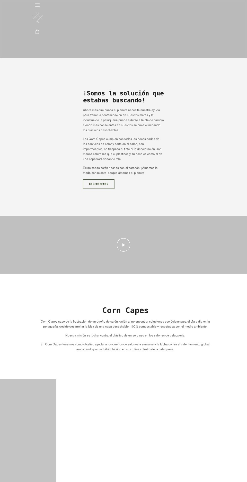 corncapes.com shopify website screenshot