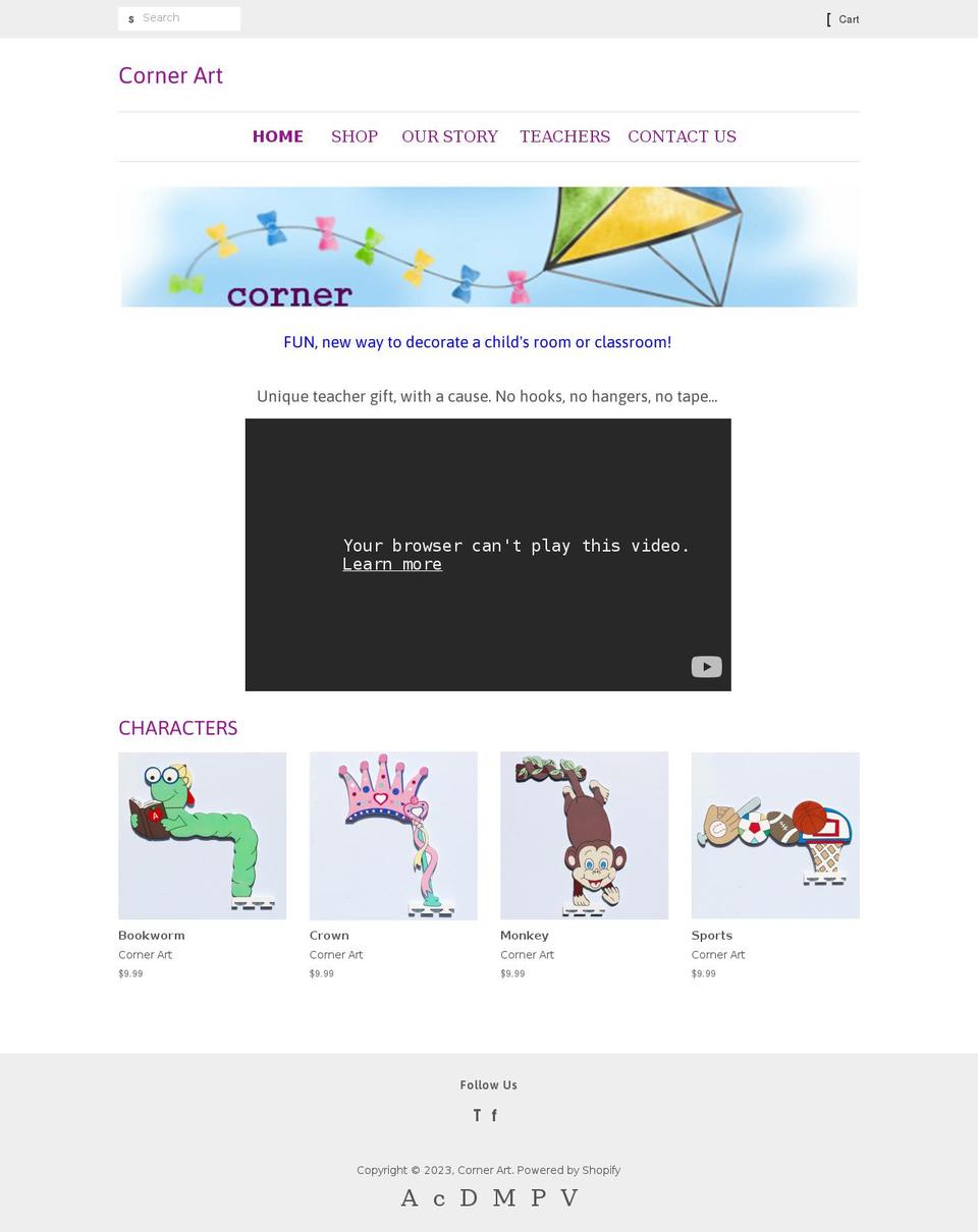 corner-art.myshopify.com shopify website screenshot