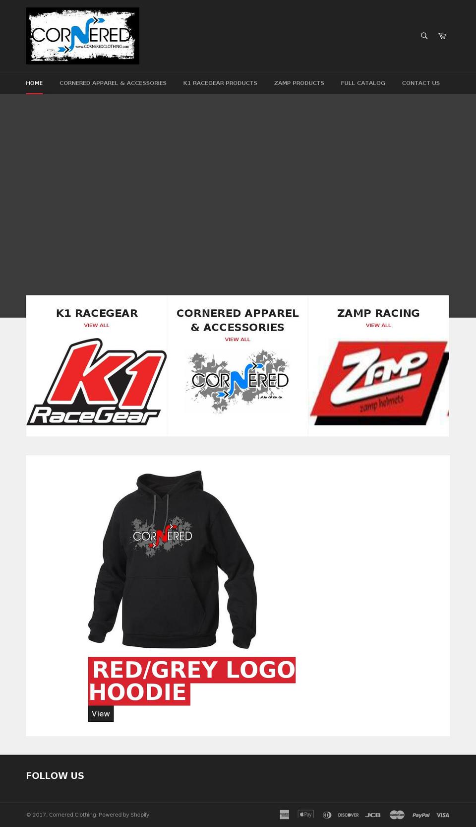 corneredclothing.com shopify website screenshot