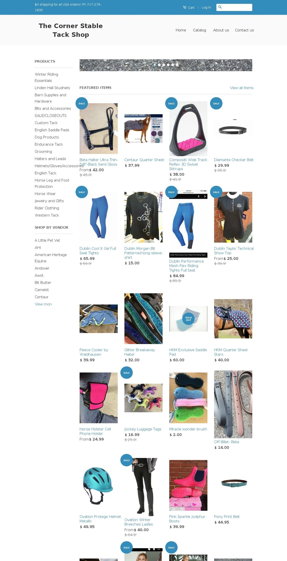 cornerstabletack.com shopify website screenshot
