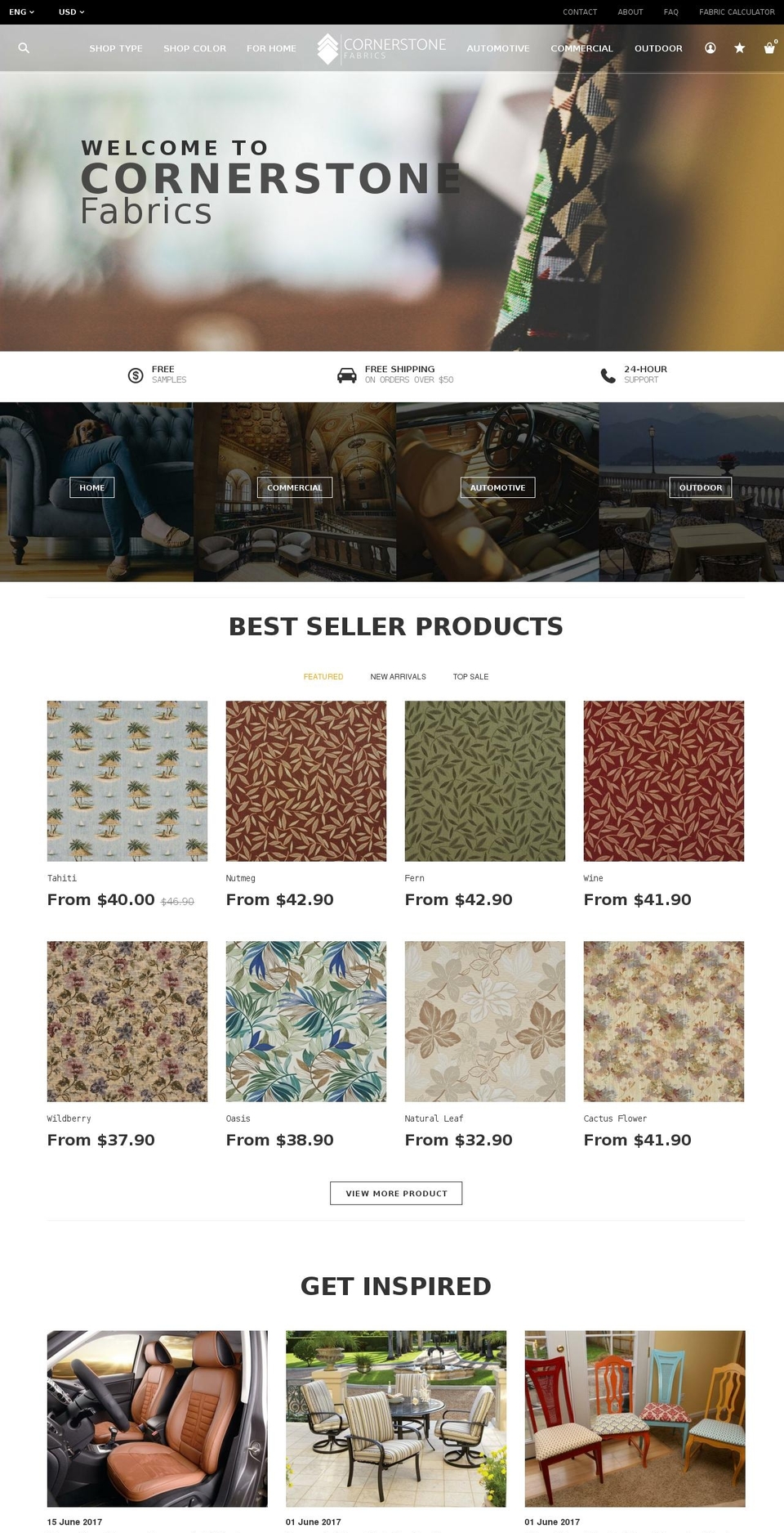 new-index-14 Shopify theme site example cornerstonefabrics.com