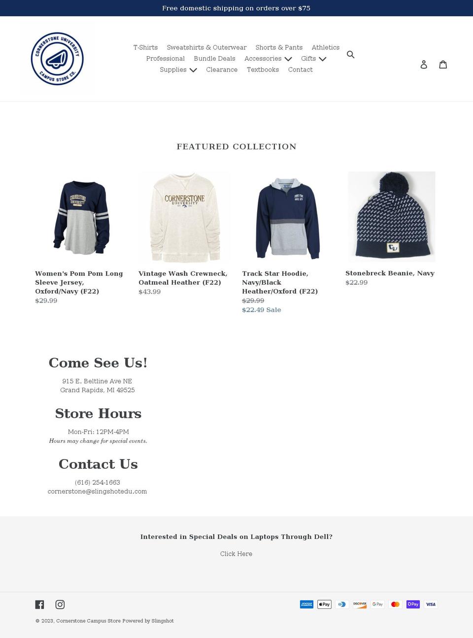 cornerstonegear.com shopify website screenshot