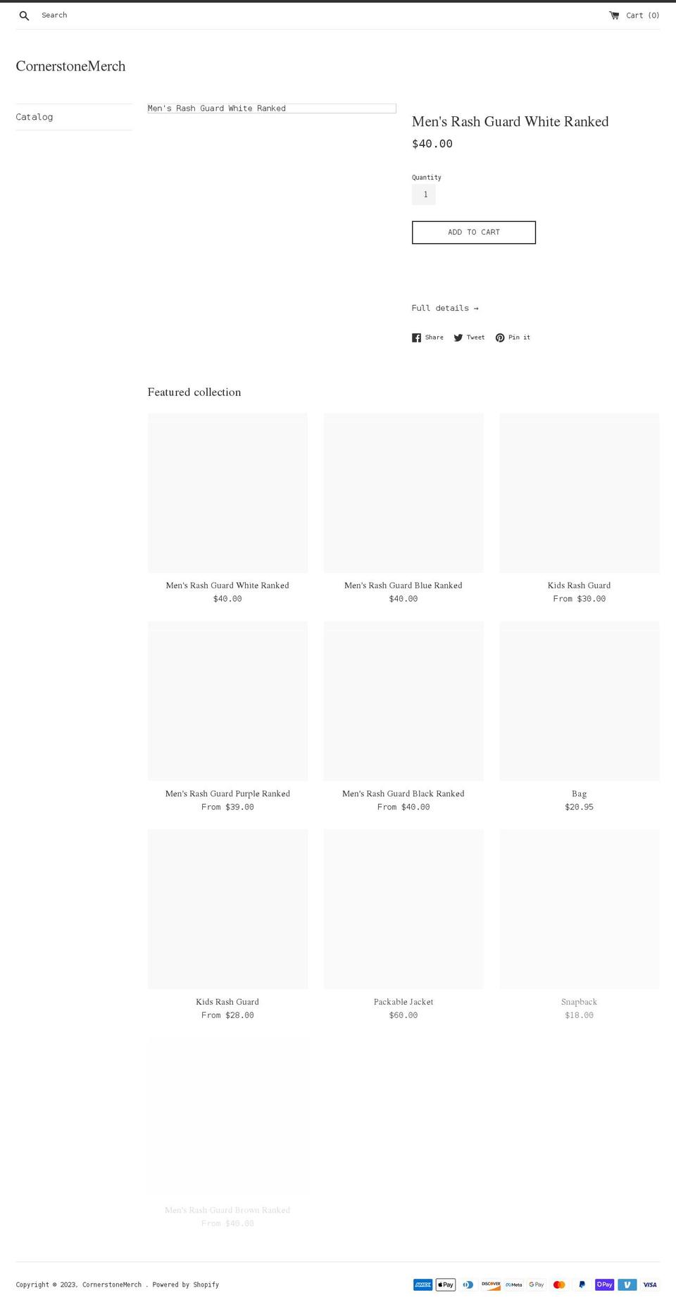 cornerstonemerch.myshopify.com shopify website screenshot