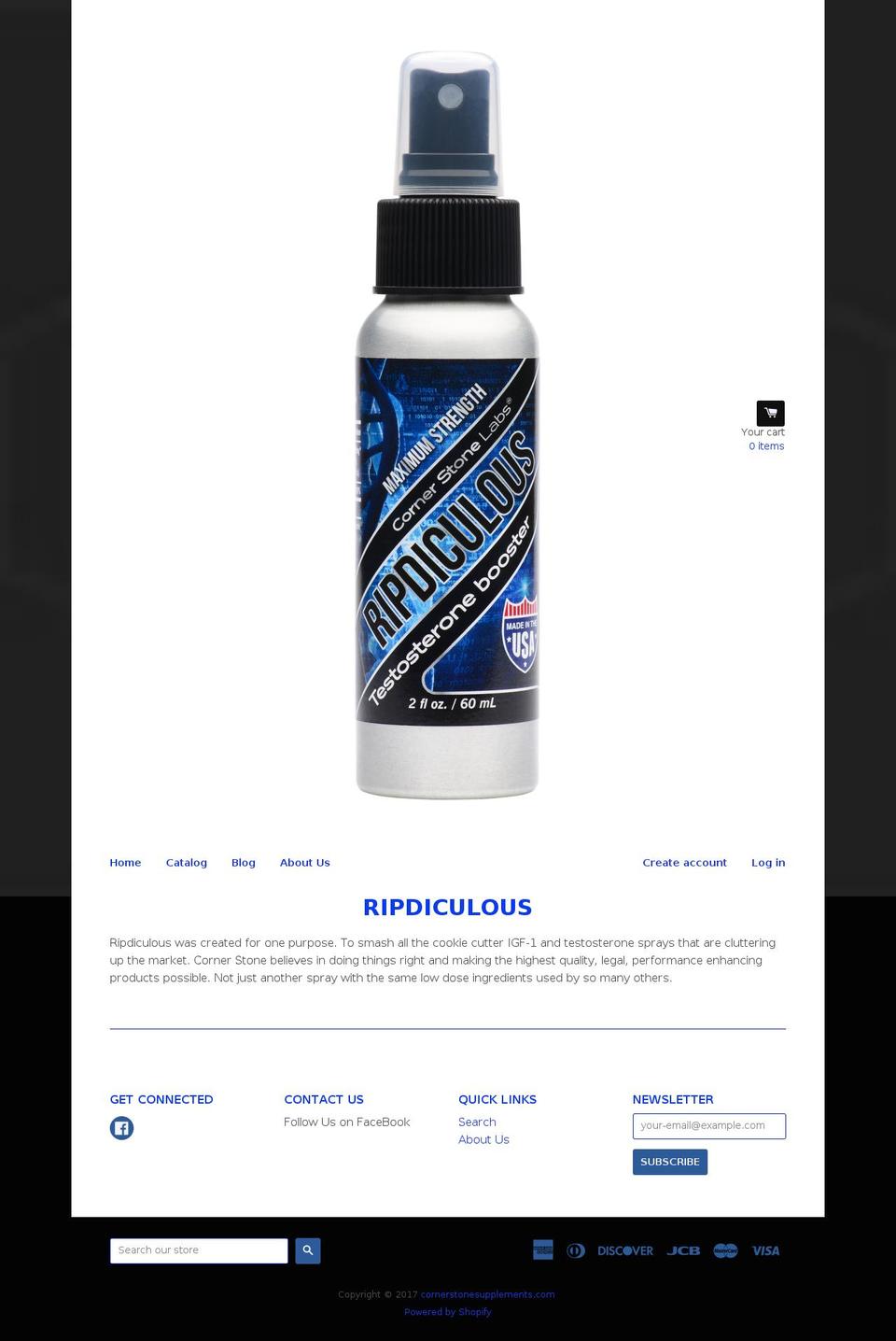 cornerstonesupplements.com shopify website screenshot