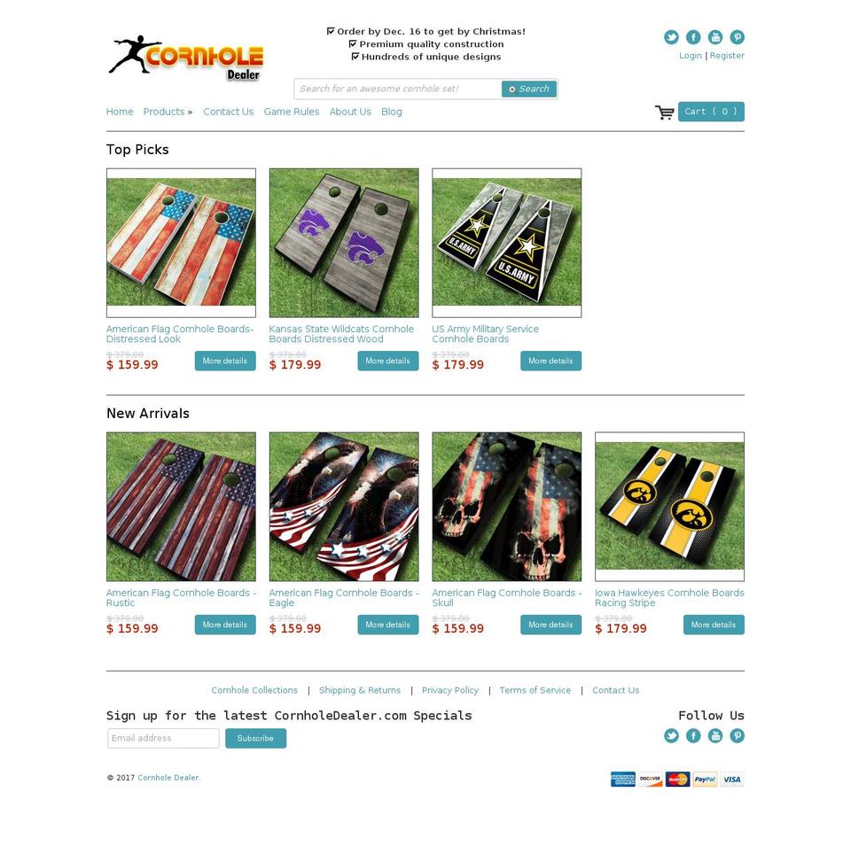 modified-theme Shopify theme site example cornholedealer.com