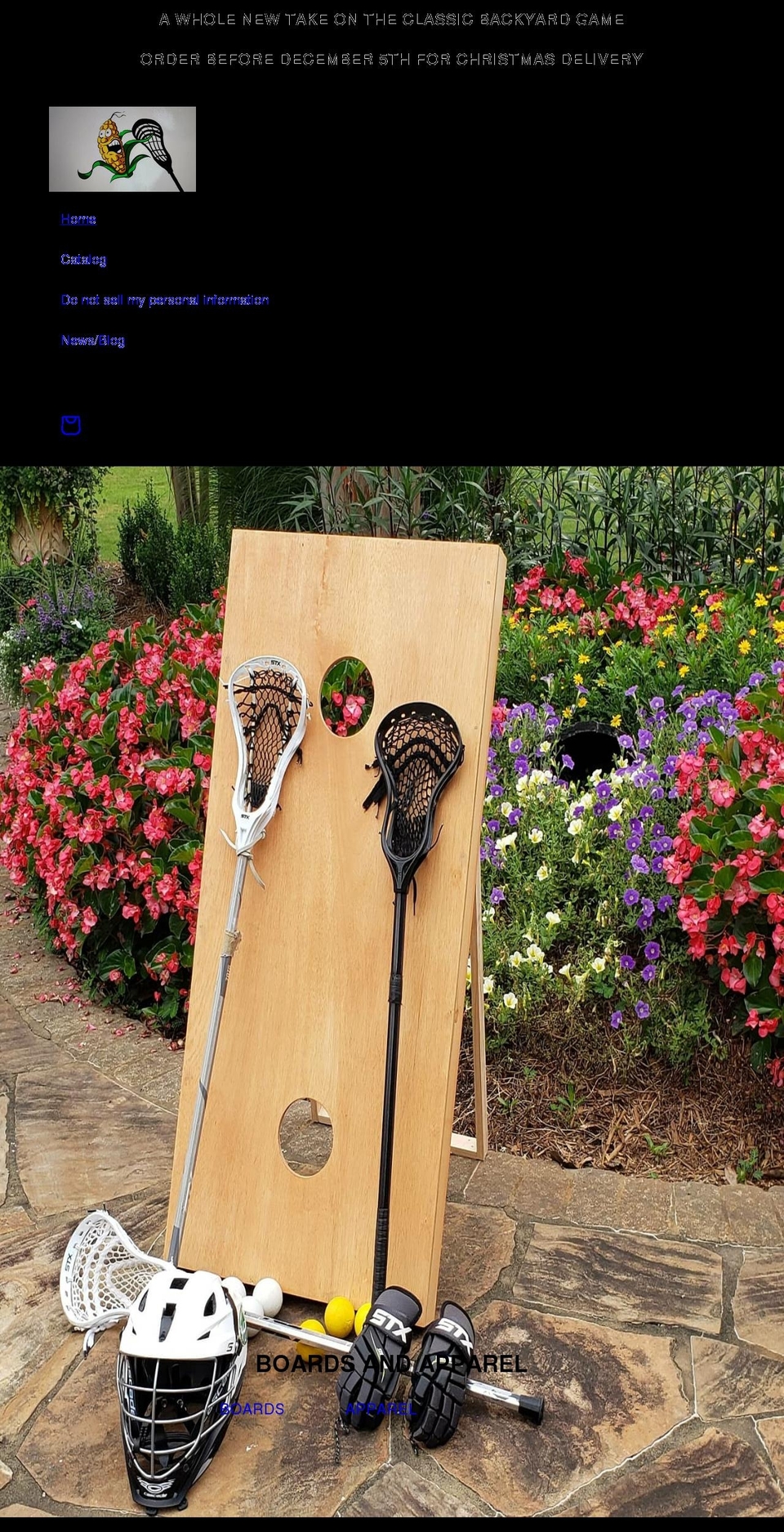 cornholelacrosse.com shopify website screenshot