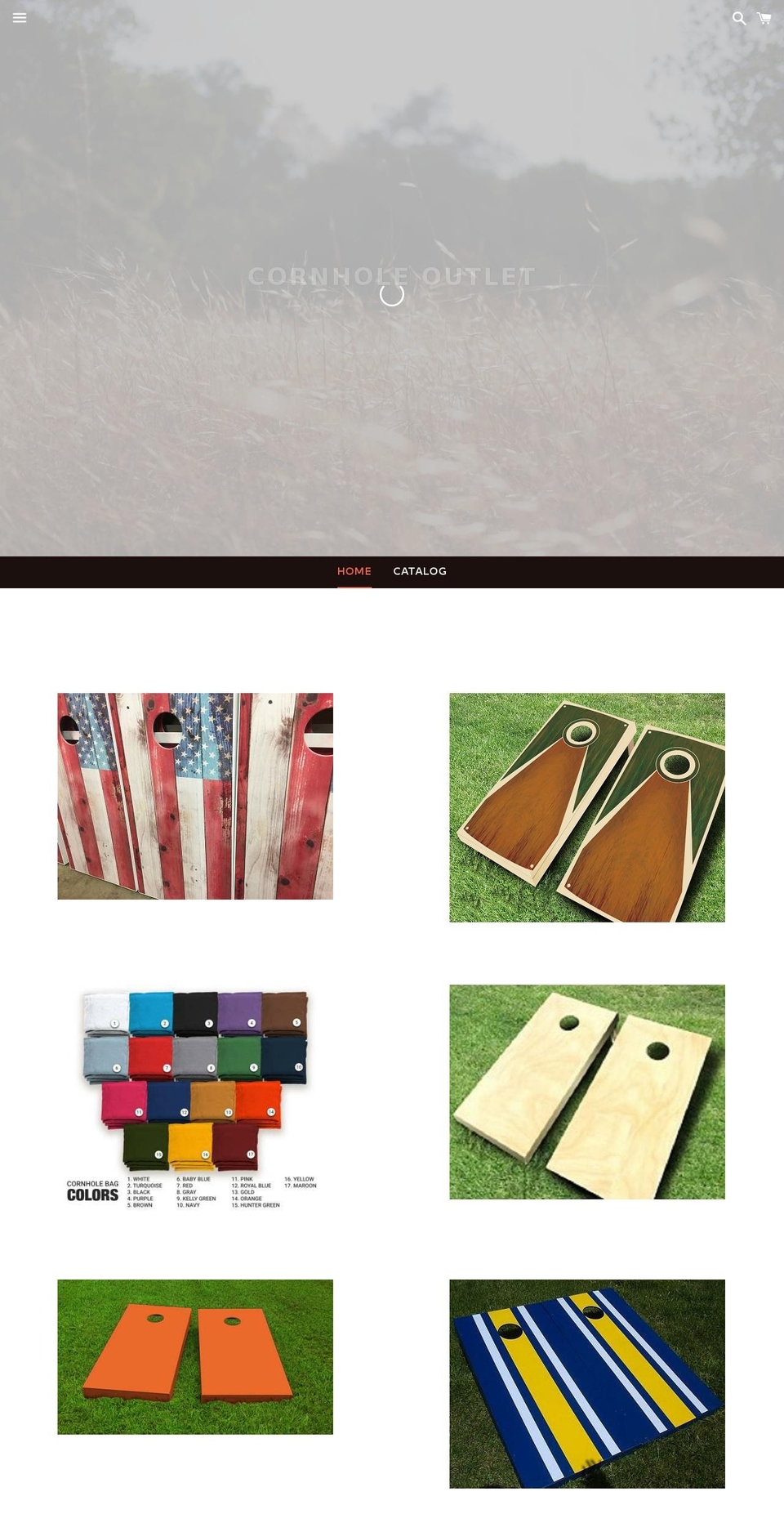 cornholeparty.com shopify website screenshot