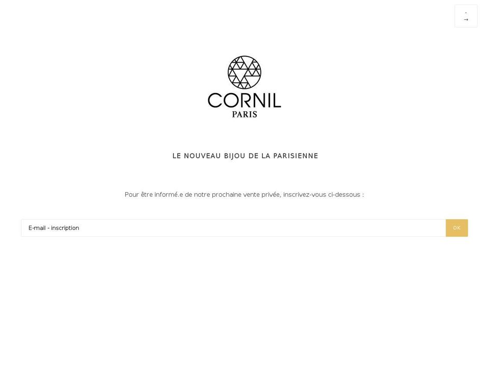 cornil-paris.com shopify website screenshot