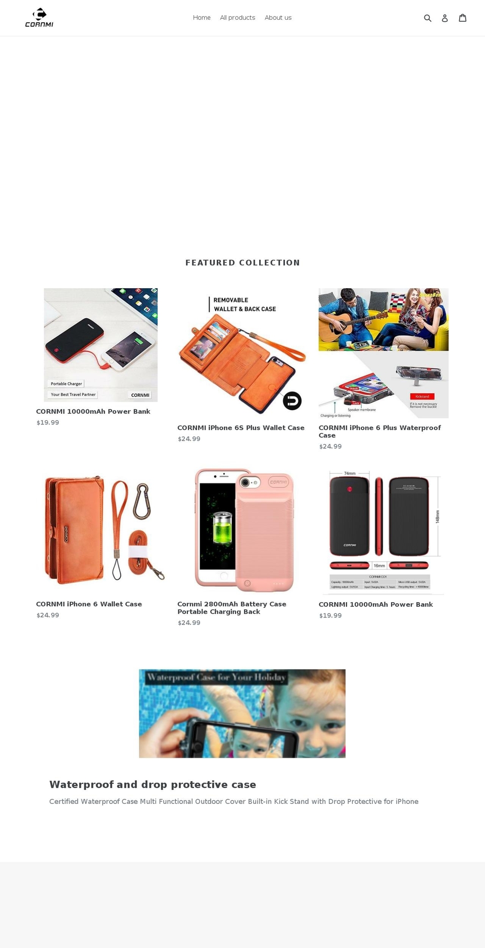 cornmi.com shopify website screenshot