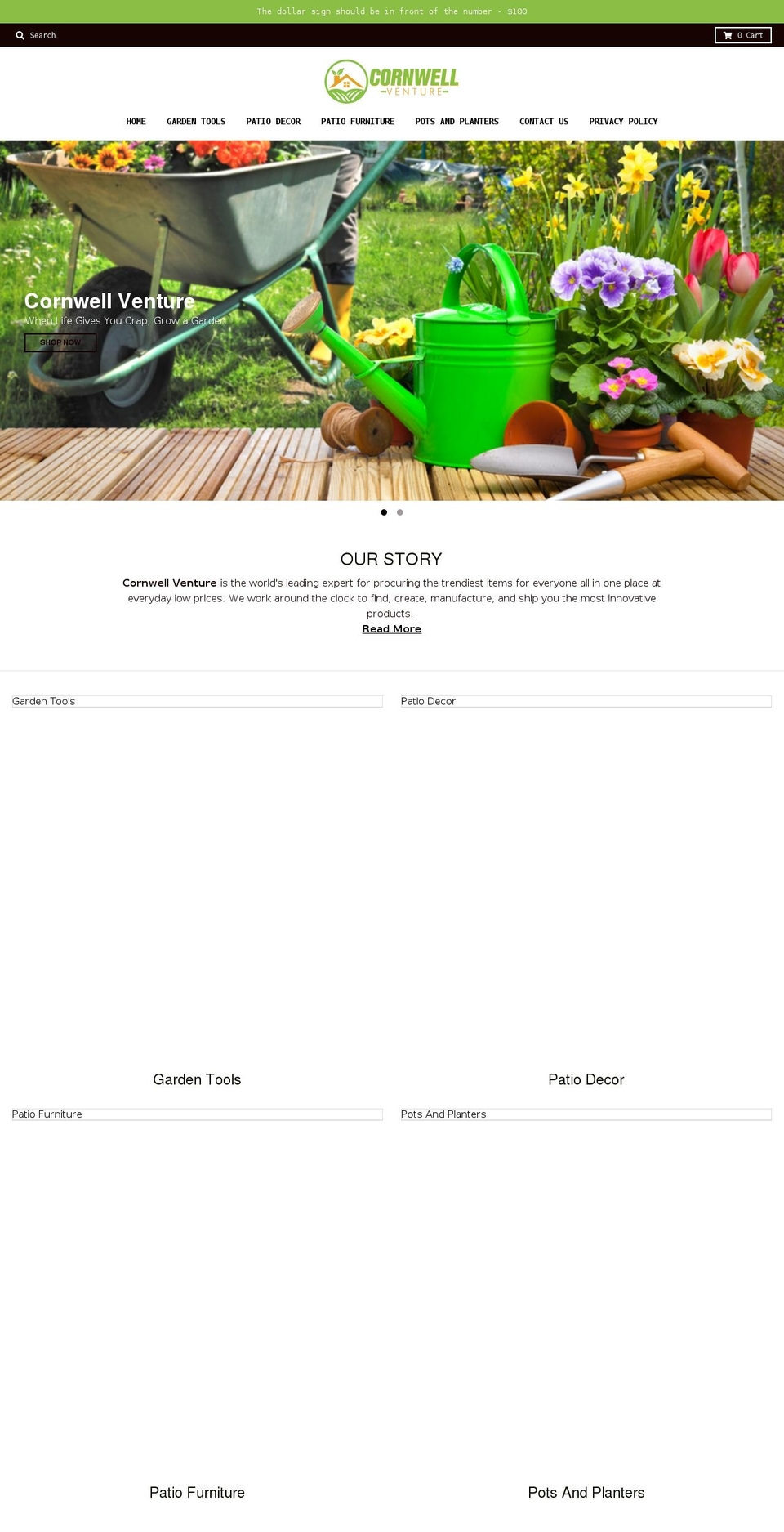 cornwellventure.com shopify website screenshot