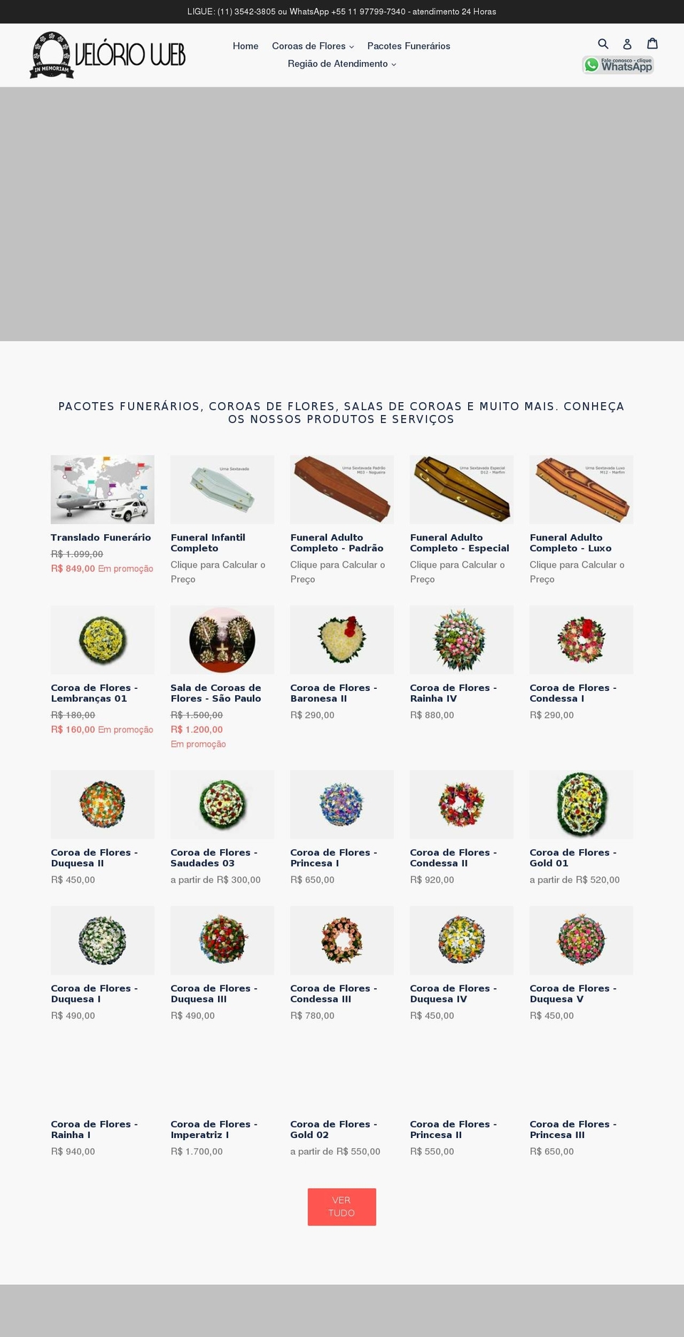 coroaparavelorio.com — Shopify storefront screenshot