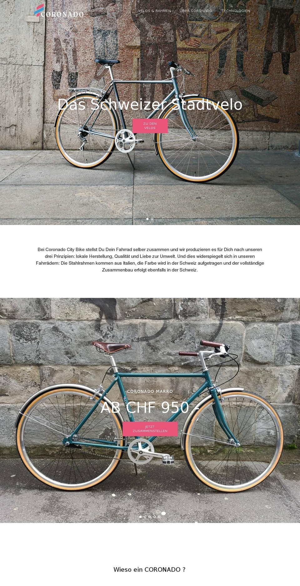 coronado-bike.ch shopify website screenshot