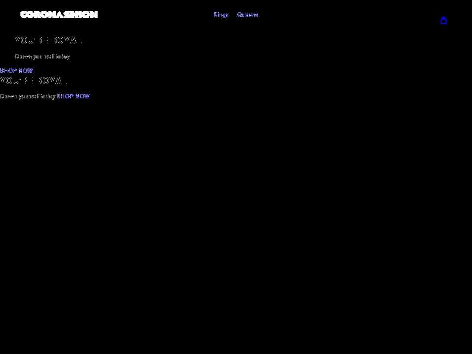 coronashion.shop shopify website screenshot