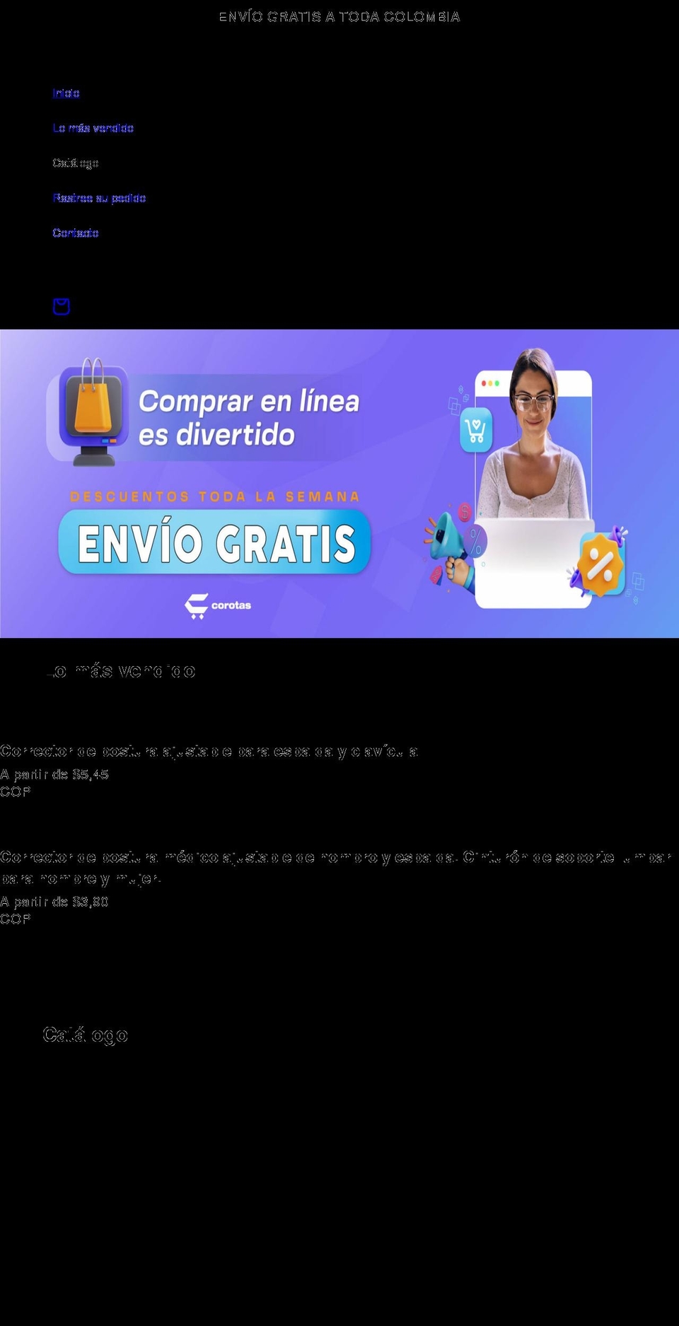 corotas.com shopify website screenshot