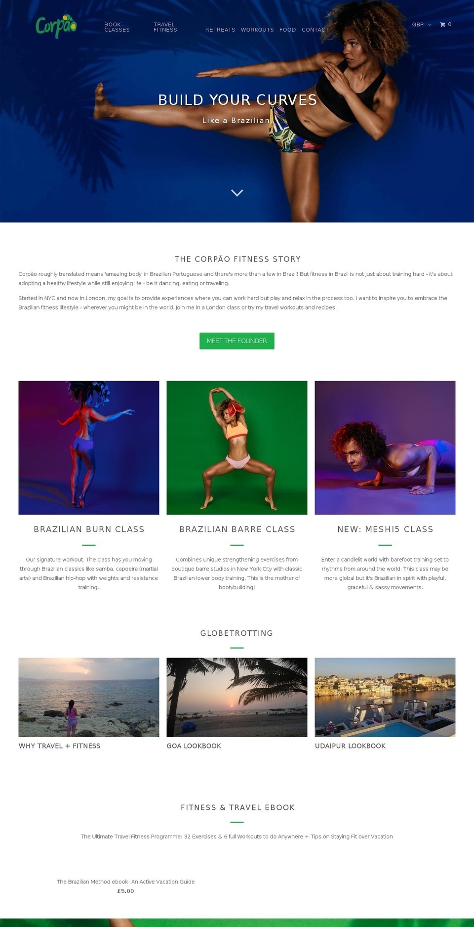 corpaofitness.com shopify website screenshot