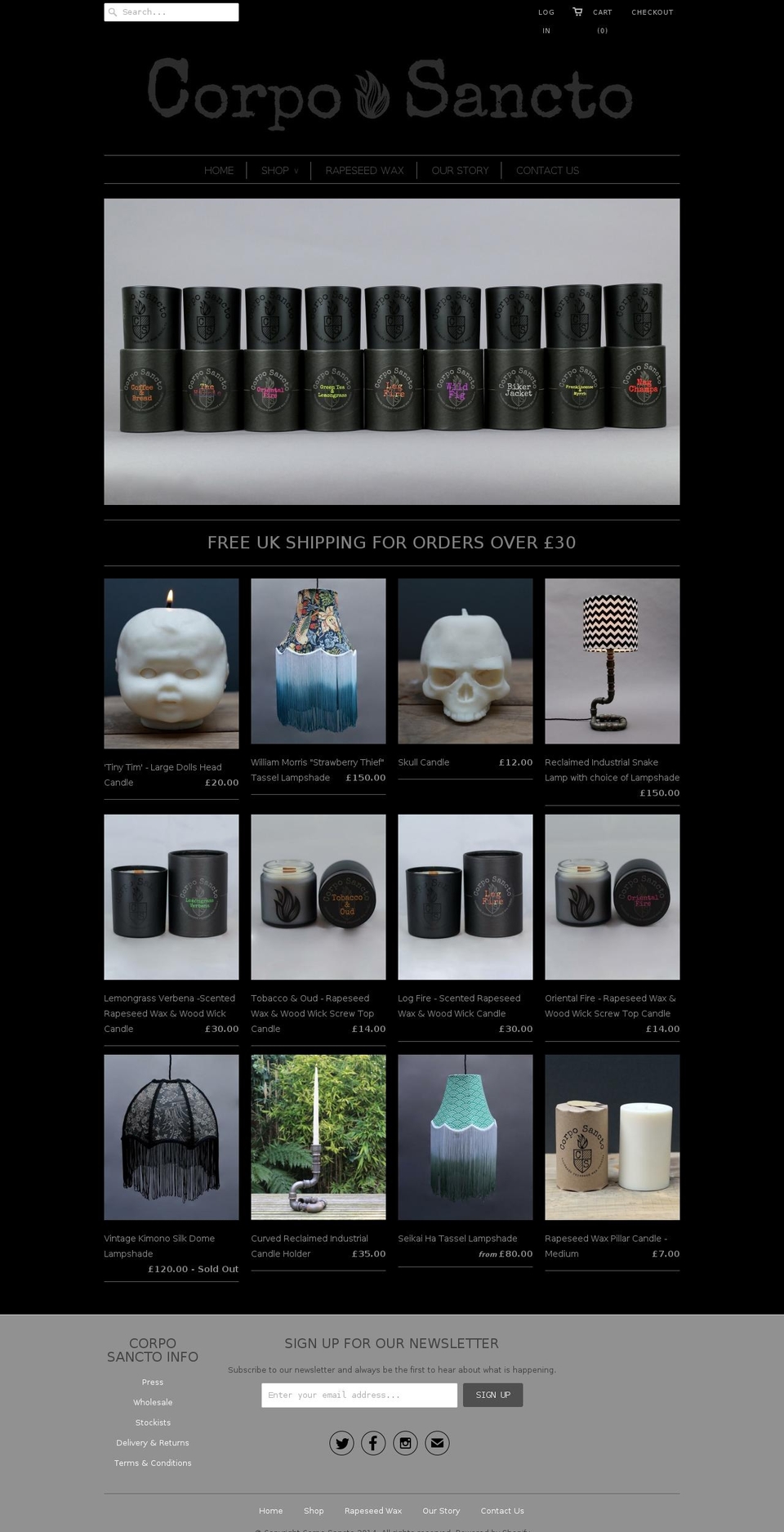 corpo-sancto.com shopify website screenshot
