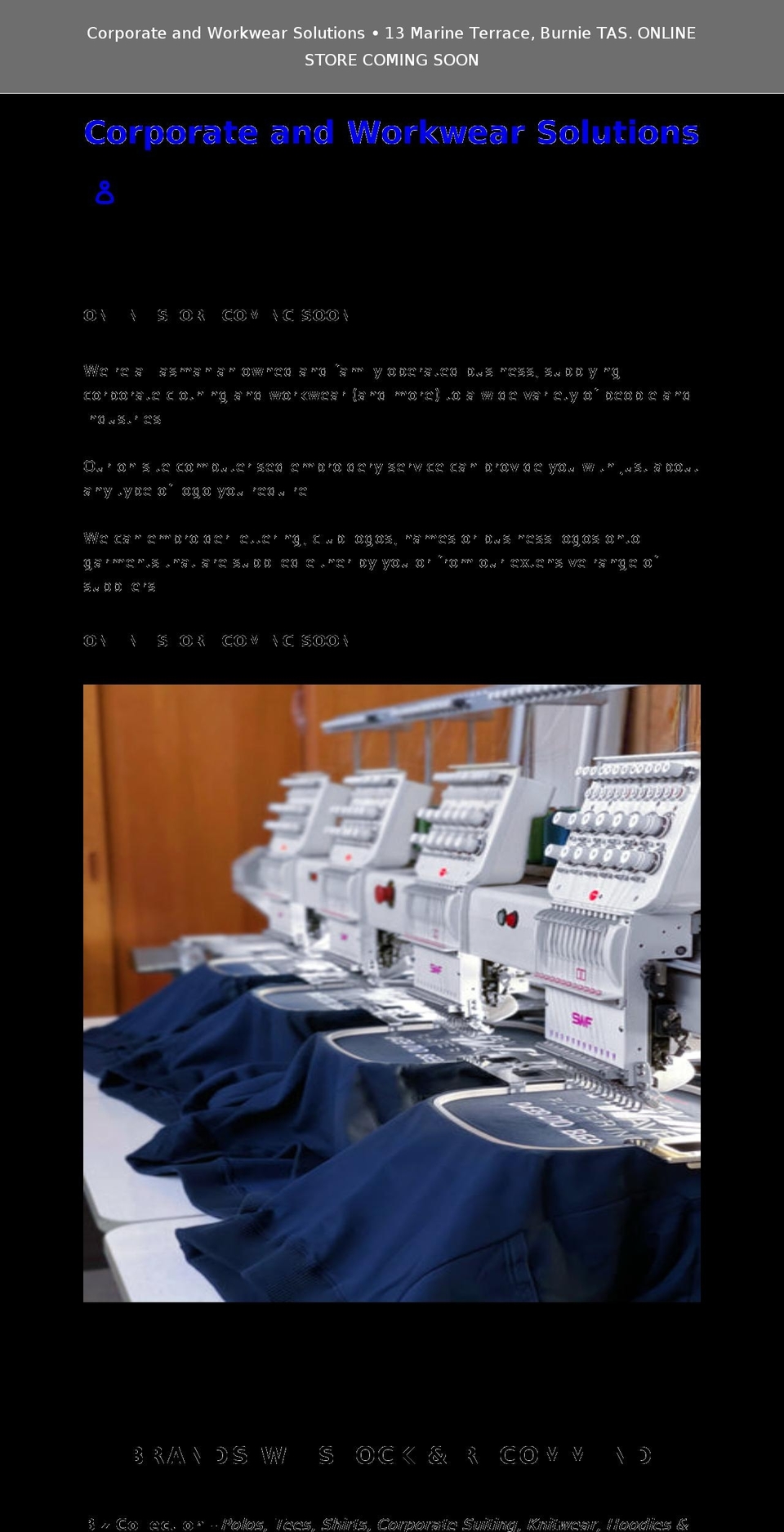 corporateandworkwear.net shopify website screenshot